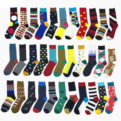 China Quality 10 Pairs/Lot Men's Sporty Men's Medium Tube Sock Colorful Funny Happy Funny Men's Autumn Winter Warm Casual Long Socks for sale