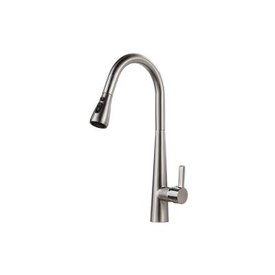 China Pull Out Jet Matte Black Kitchen Sink Faucet Pull Down Torneira Cozinha Single Mixer Tap 360 Rotation Kitchen Faucet Handle Mixer Tap for sale