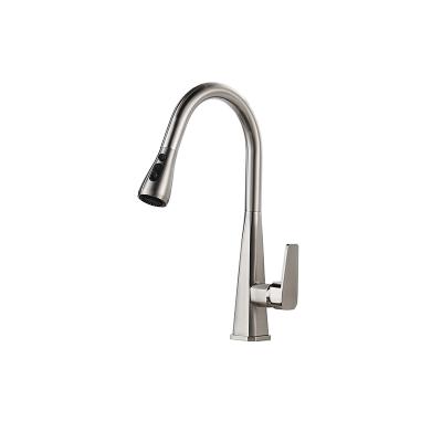 China Pull Out Jet Matte Black Kitchen Sink Faucet Pull Down Torneira Cozinha Single Mixer Tap 360 Rotation Kitchen Faucet Handle Mixer Tap for sale