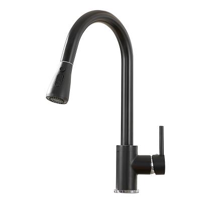 China Brass Metered Faucets Sensor Kitchen Faucet Pull Down Automatic Sensor Kitchen Sink Mixer for sale