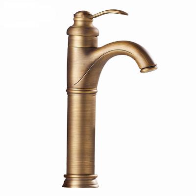 China Deck Mounted Single Handle Vessel Sink Mixer Tap Hot And Cold Water Taps STOCCO Brass Basin Mixer Metered Antique Bathroom Faucets for sale