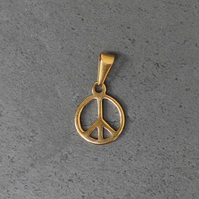 China Creative Peace Sign Cavity Stainless Steel Jewelry Necklace Love Peace Nickel Free Pendant For Women Men for sale