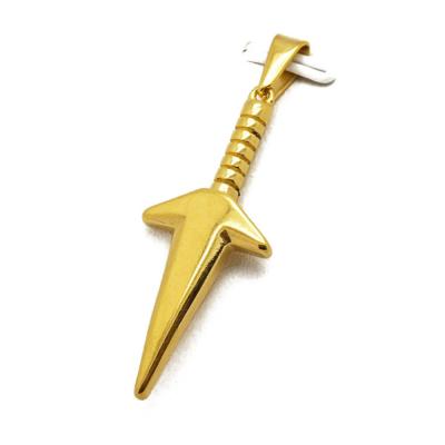 China Olivia's Stainless Steel Cross Dagger Pendant Gold Sword Charm Nickel Free Popular Sale Punk Style for sale