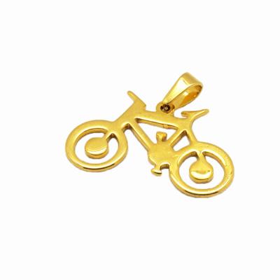 China Gold Plated Sports Chain Punk Pendant Fashion Necklace Stainless Steel Jewelry Bicycle Nickel Free Pendant for sale