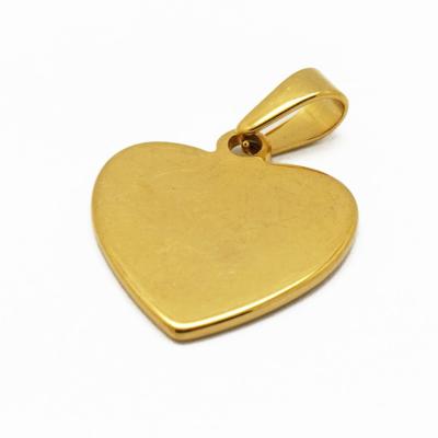 China Nickel Free Heart Pendant Gold Plated Necklace Jewelry Stainless Steel Large Love Chain Pendant for sale