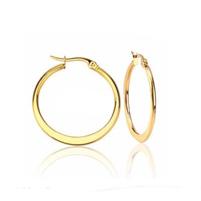 China Wholesale alibaba jewelry hiphop style stainless steel earring nickel free nickel free gold plated circle earrings for sale