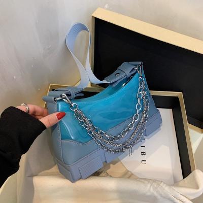 China Fashionable Messenger Bags Hot Sale Boot Shaped Purses Fashion Handbags Ladies Shoulder Bag 2021 Summer Candy Color Jelly Handbags for sale