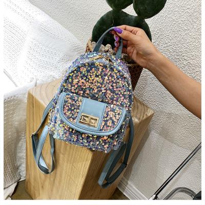 China JOYIE 2021 New Hot Sale Glitter Sequin Ladies Anti-theft Backpack PU Leather Women Mini Backpack Bag Fashionable For Girls for sale