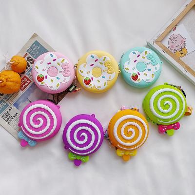 China New Arrival 2021 Summer JOYIE Good Quality Cute Silicone Candy Purses Wholesale Round Shaped Shoulder Bag Small Jelly Bags For Girls for sale