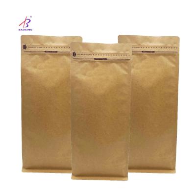 China Brown Kraft Moisture Proof Biodegradable Paper Bags With Tin Tie Zip Lock Food Grade Stand Up Pouch Packages for sale