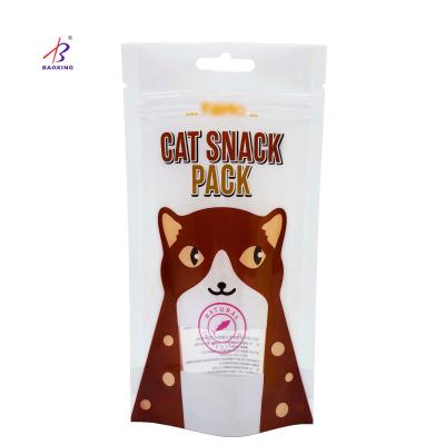 China Moisture Proof Custom Design Printing Resealable Translucent Stand Pouches With Zipper For Pet Food Packaging for sale