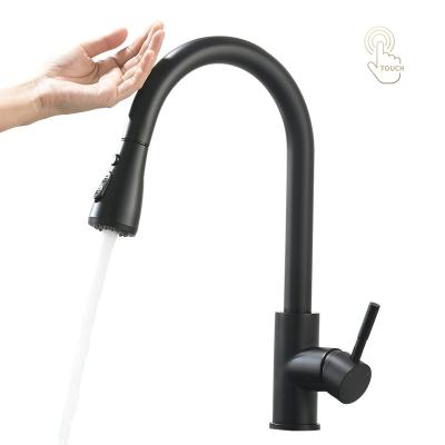 China Torneira Cozinha Hot Sale Black 304 Stainless Steel Cold And Hot Water Touch On Kitchen Faucets for sale