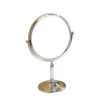 China Double Sided Fashion 360 Degree Rotation Double Sided Vanity Table Standing Makeup Cosmetic Mirror for sale