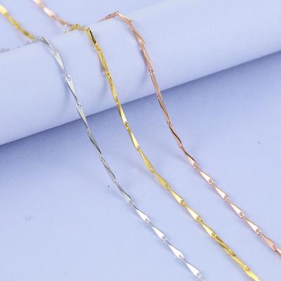 China 925 Sterling Silver Authentic Necklace TRENDY Melon Seeds Chain 40cm/45cm Necklace For Women Wedding Party Fine Jewelry Wholesale DC09 for sale