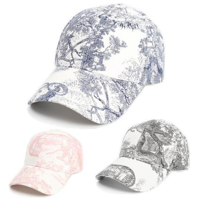 China The COMMON new fashion men's and women's printing landscape painting baseball cap 6 panel outdoor sports hats for sale