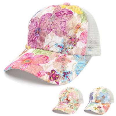 China JOINT Creative Spring/Summer Women's Printing Baseball Cap Curved Brim Adjustable Casual Sun Hat for sale