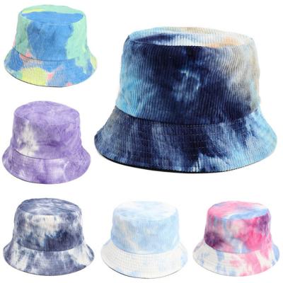 China Sun Protection Winter Classic Corduroy Overflow Fishing Hat Custom Multicolor Logo Bucket Cap for sale