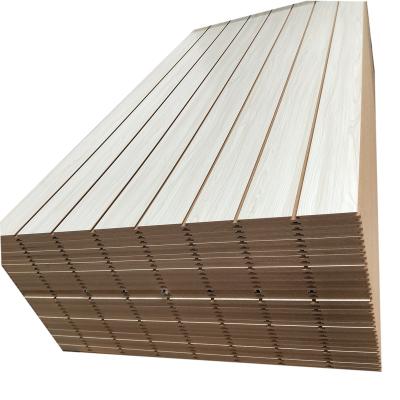 China Low Price Good Quality 18mm Moisture Proof Melamine Slotted MDF Board for sale