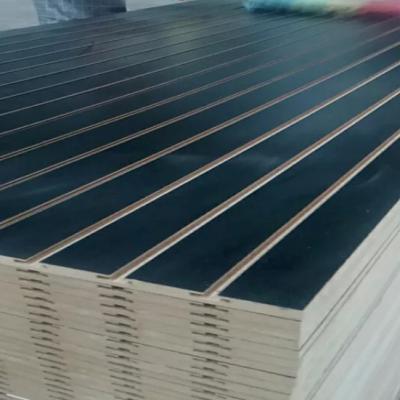 China 4*8 15mm Laminated Cheap MDF Board Moisture Proof Slotted MDF / MDF Slotted Board for sale