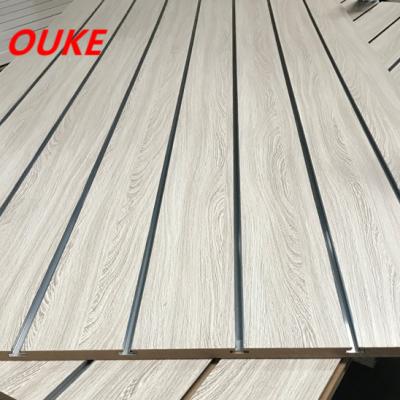 China High Quality Moisture Proof Melamine MDF Slotted Board Panel for sale