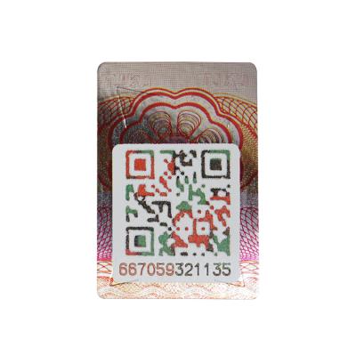 Κίνα Custom logo anti-counterfeit 2d sticker anti-counterfeiting qr 3d code sticker anti-counterfeit bottle seal box safe label προς πώληση