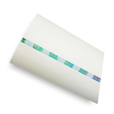 China Waterproof security special paper with watermark and green-blue window thread for certificate for sale