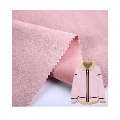 China Wholesale New Product Anti-Static Knitted Polyester Suede Scuba Colorful Weft Fabric For Clothes for sale