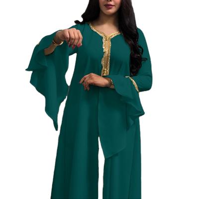 China Elegant Muslim Ruffle Kaftan Abaya Dress Women Moroccan Designs Jalabiya CATDF-501 for sale