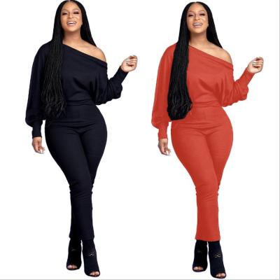 China 2021 Breathable Pants Drop Shoulder Solid Color Plus Size Bodycon One Piece Women Black Overalls for sale