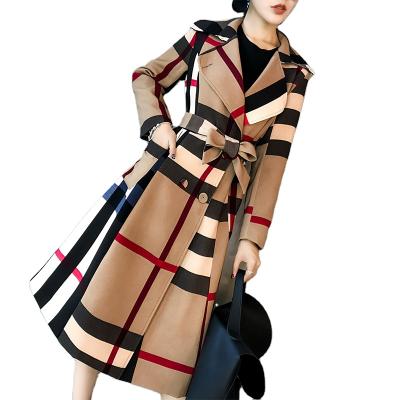 China 2021 Hot Sale Autumn Fashion Long Elegant Women's New Color Matching Coat Viable for sale