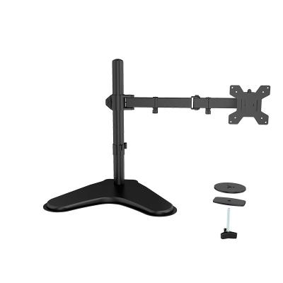 China Steel Customize Adjustable Brand Logo Heavy Duty Single Arm Monitor Wall Mount Laptop Desk Stand for sale