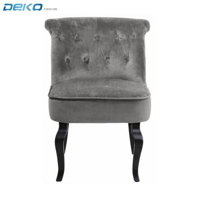 China Home Furniture Tufted European Style Velvet Modular Hot Selling Armless Chair for sale