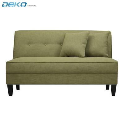 China Removable Cover Contemporary 2 Seat Sofa Canvas Fabric With Wooden Legs Kd Back Loveseat For Living Room for sale