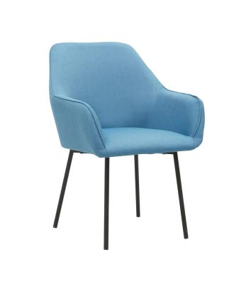 China New Design Modular Blue Velvet Fabric With Metal Legs Dining Chair zFor Dining Room for sale