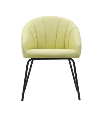 China 2020 New Design Modular Style Modern Fabric Slipper Chair With Black Legs Chair Light Green Furniture For Dining Room for sale