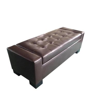 China Best Selling Storage Ottoman Ottoman Coffee Table Adorned Faux Leather Storage Ottoman Stool Seat for sale