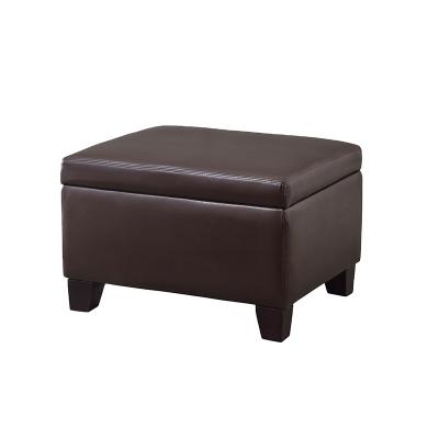 China Homepop Storage Upholstered Classic Rectangular Decorators Collection Fabric Storage Ottoman With Lid Hinged Home Home Furniture Modern for sale