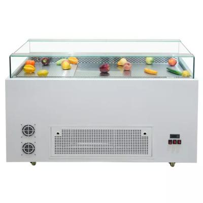 China Double-temperature new price attractive type plug in horizontal new style supermarket fruit refrigerator for sale