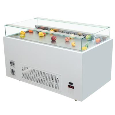 China Double-temperature high quality new style horizontal display sushi freezer for restaurant fresh food with low consumption and sliding glass door for sale