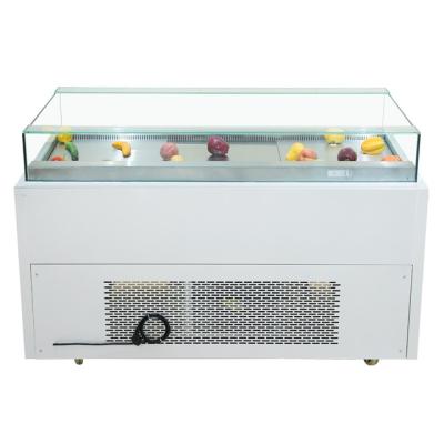 China Double-temperature new style factory price commercial sushi cabinet for supermarket store food with low consumption and sliding glass door for sale