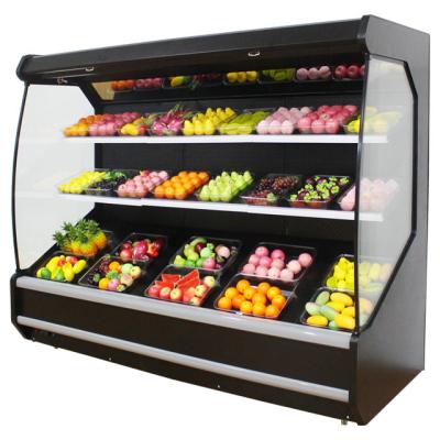 China Single-temperature Supermarket Fruits And Vegetables Display Cooler Refrigerator Freezer Refrigeration Equipment for sale