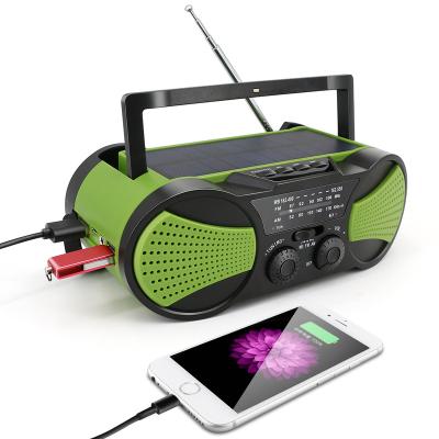 China AM/FM/NOAA time band radio mp3 portable freedom of action 9v3w solar power dynamo mini radio for sale