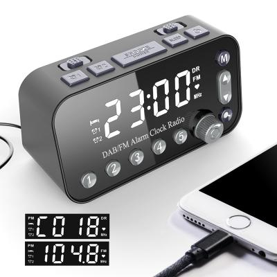 China PORTABLE DAB FM/DAB Bedside FM/DAB Portable Radio Alarm Clock Multifunctional FM Radio with Alarm Clock for sale