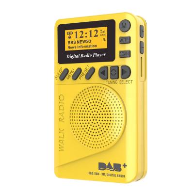 China PORTABLE Personal MP3 Player DAB/DAB+/FM Card Portable TF Radio with Button Lock and Auto Sleep for sale