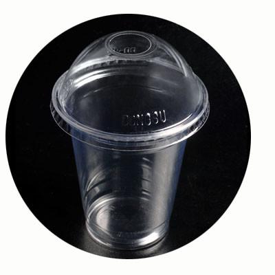 China DISPOSABLE PLASTIC PET CUP, GOOD QUALITY, WITH COVER OR LID, LOGO ACCEPTABLE for sale