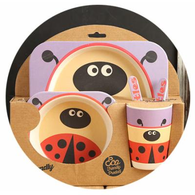 China ECO BAMBOO FIBER KIDS DINNERWARE SET, BIO-DEGRADABLE TABLEWARE, OEM ACCEPTABLE for sale