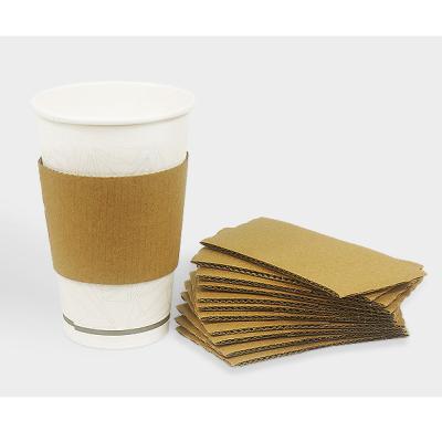 China COFFEE CUP PAPER CUP SLEEVE, FOR COFFEE CUP, KRAFT CORRUGATED PAPER CUP SLEEVE for sale