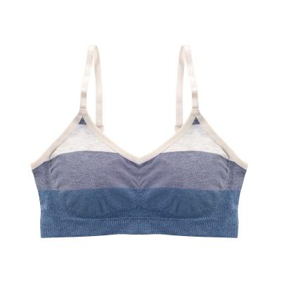 China Seamless chest girl camisole sports bra wrapped by color bra pad tube high quality QUICK DRY pure teen soft top underwear for sale