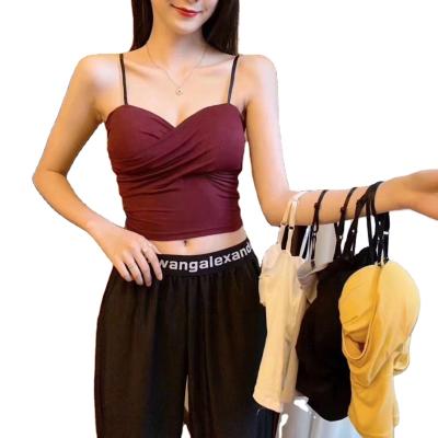 China Wholesale QUICK DRY Korean Adjustable Tube Seamless Adjustable Tube Strap Factory Factory Chest Girl Top Wrapped Camisole Vest for sale