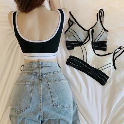 China Beauty U QUICK DRY Wide Back Sports Hippie Chest Strap Girl Cross BRA Comfortable Wrapped Seamless Vest Tube Top for sale